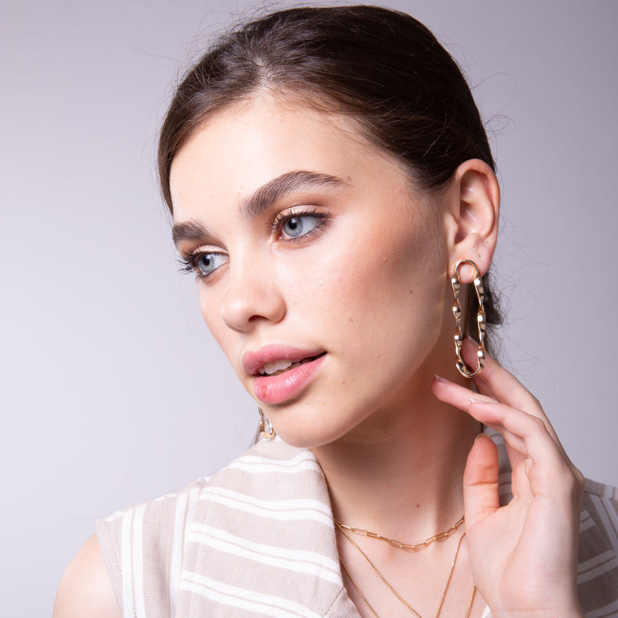 Organic twist earrings