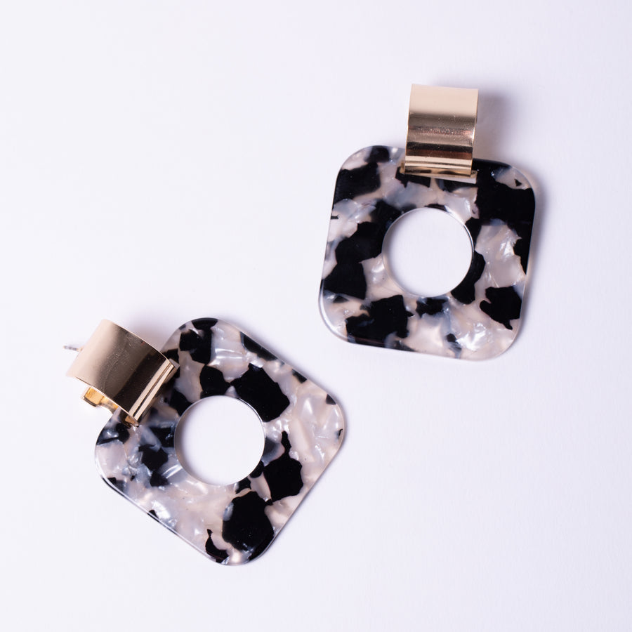 Statement Square Resin Earring